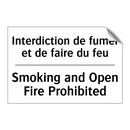 Interdiction de fumer et de faire  /.../ - Smoking and Open Fire Prohibited /.../
