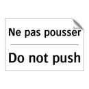 Ne pas pousser - Do not push