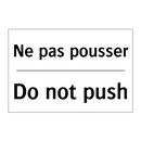Ne pas pousser - Do not push
