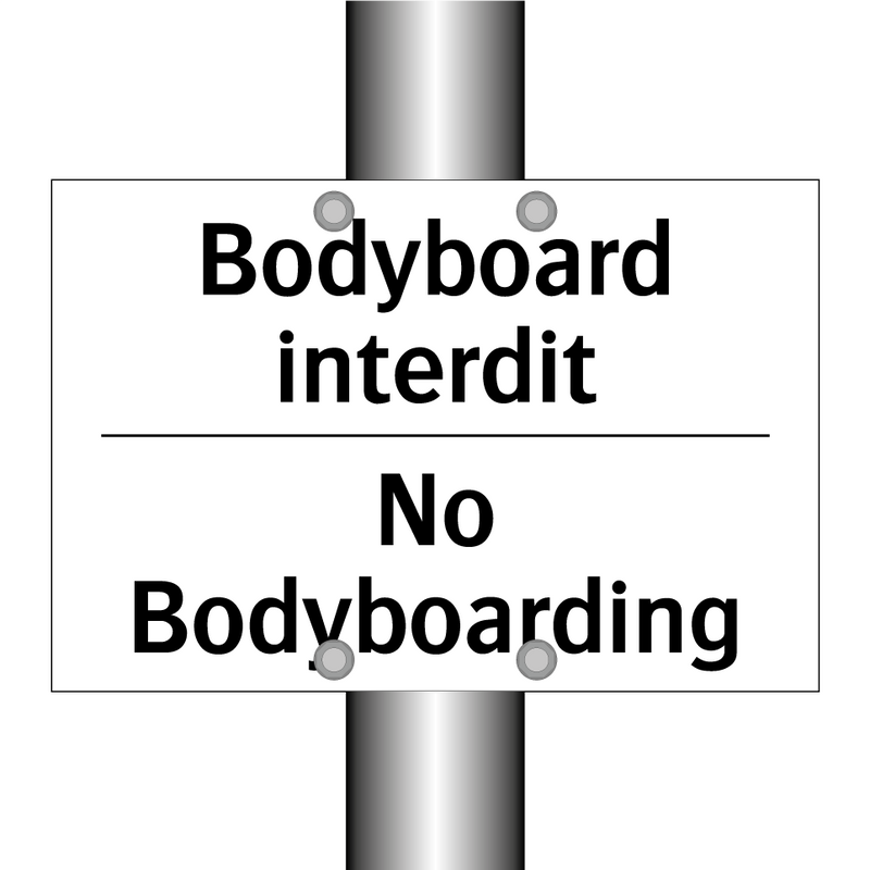 Bodyboard interdit - No Bodyboarding