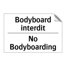 Bodyboard interdit - No Bodyboarding