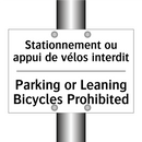 Stationnement ou appui de vélos  /.../ - Parking or Leaning Bicycles Prohibited /.../