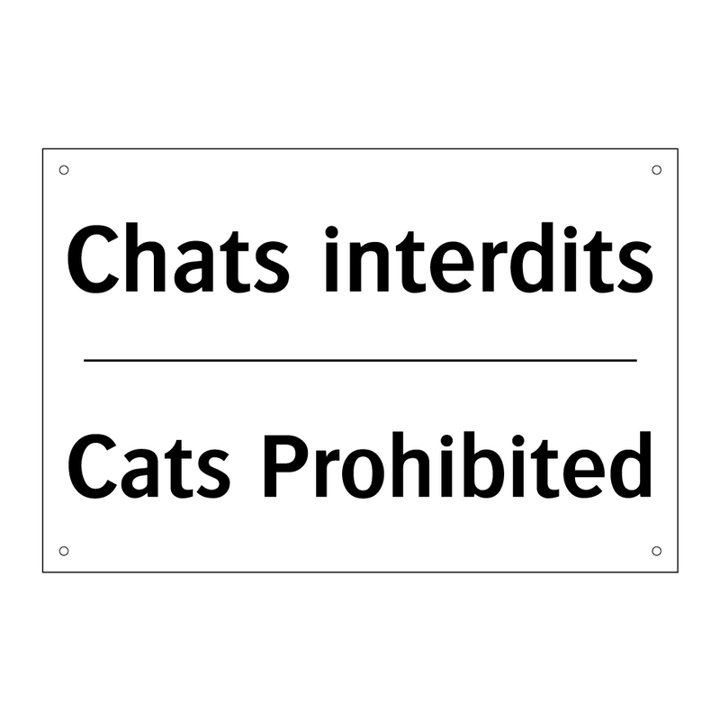 Chats interdits - Cats Prohibited