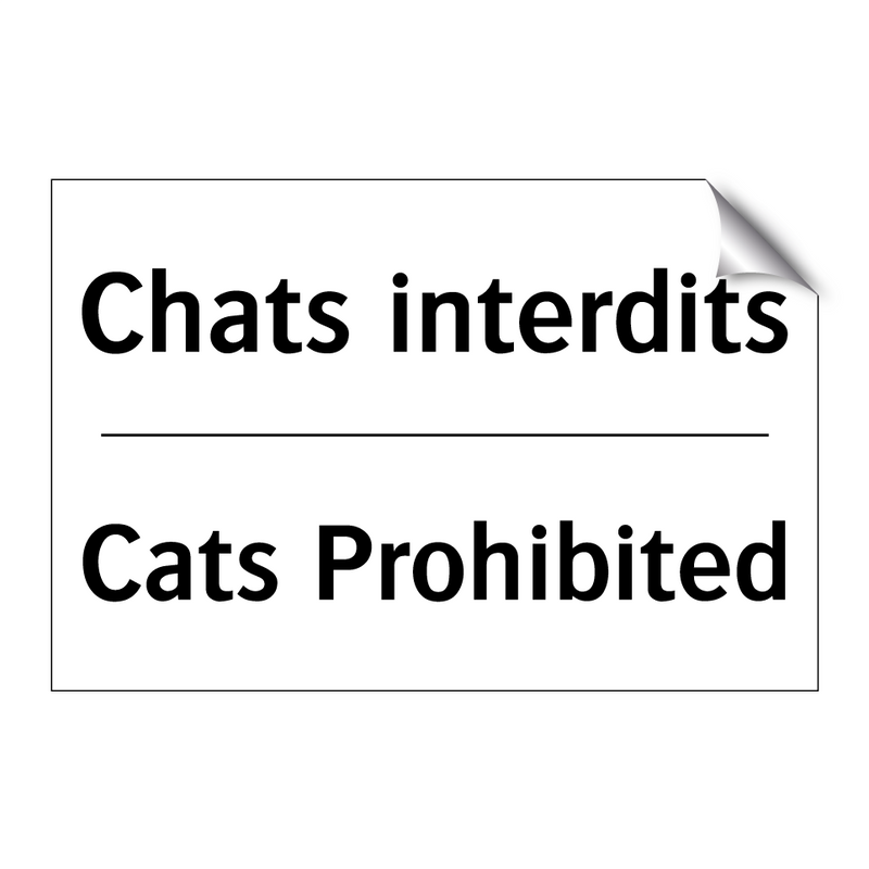 Chats interdits - Cats Prohibited