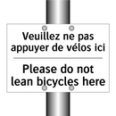 Veuillez ne pas appuyer de vélos  /.../ - Please do not lean bicycles here /.../