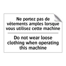 Ne portez pas de vêtements amples  /.../ - Do not wear loose clothing when  /.../