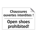 Chaussures ouvertes interdites  /.../ - Open shoes prohibited!
