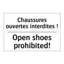 Chaussures ouvertes interdites  /.../ - Open shoes prohibited!