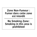 Zone Non-Fumeur : Fumer dans cette  /.../ - No Smoking Zone: Smoking in this  /.../