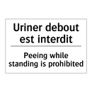 Uriner debout est interdit - Peeing while standing is prohibited /.../