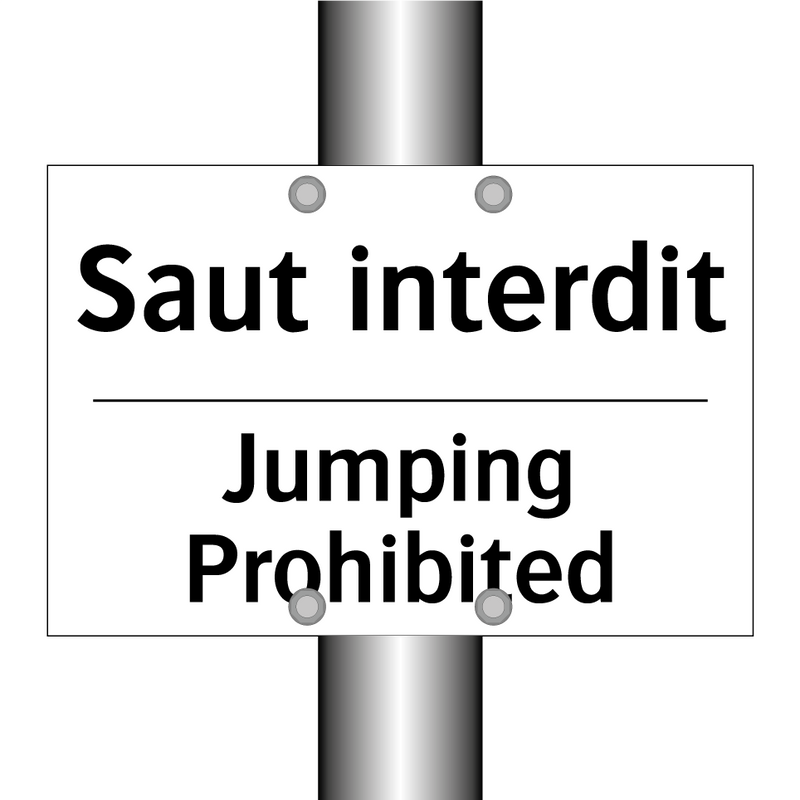Saut interdit - Jumping Prohibited