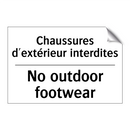 Chaussures d'extérieur interdites /.../ - No outdoor footwear