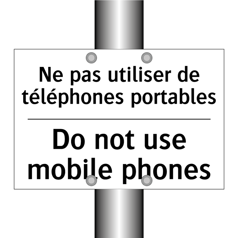 Ne pas utiliser de téléphones  /.../ - Do not use mobile phones