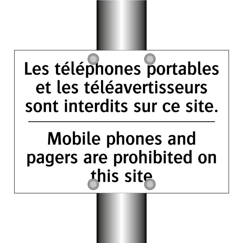 Les téléphones portables et les  /.../ - Mobile phones and pagers are prohibited  /.../