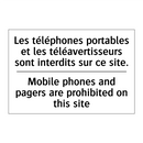Les téléphones portables et les  /.../ - Mobile phones and pagers are prohibited  /.../