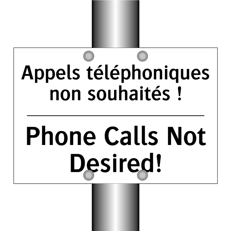 Appels téléphoniques non souhaités  /.../ - Phone Calls Not Desired!