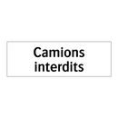 Camions interdits