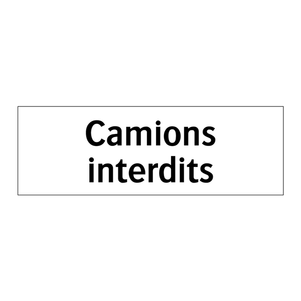 Camions interdits
