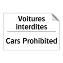 Voitures interdites - Cars Prohibited