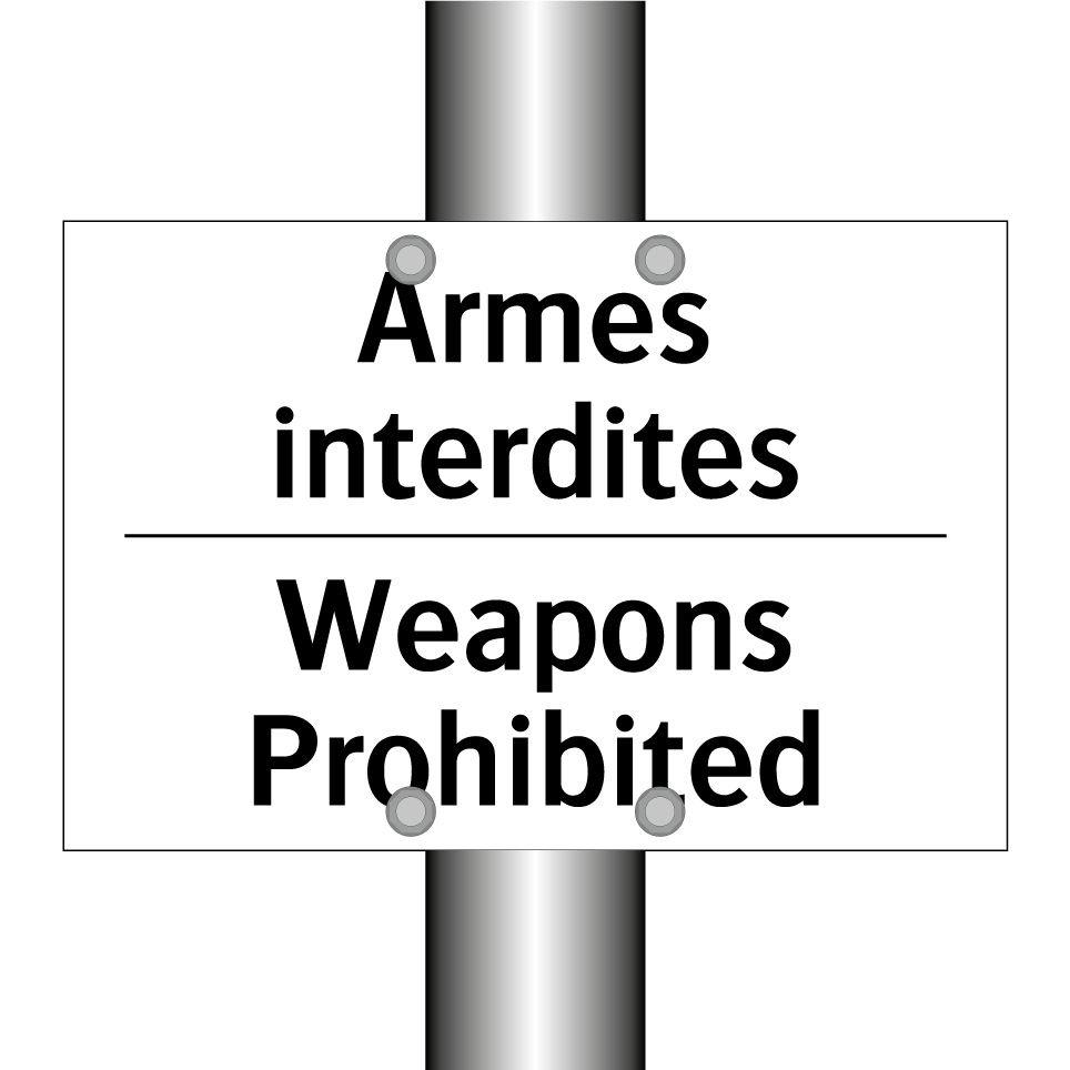 Armes interdites - Weapons Prohibited
