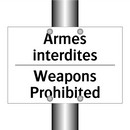 Armes interdites - Weapons Prohibited