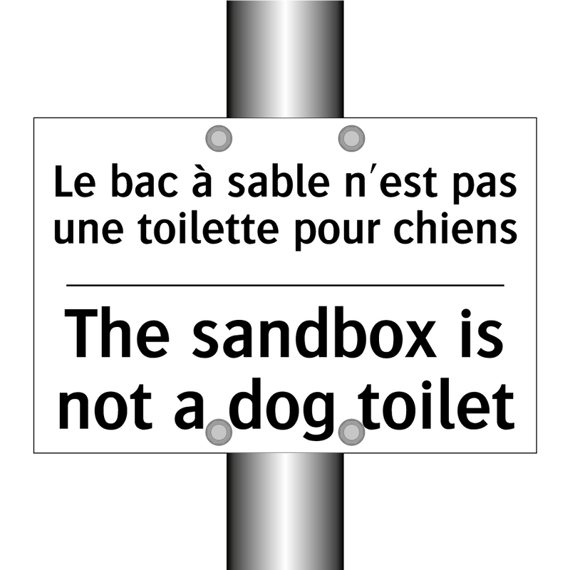 Le bac à sable n'est pas une toilette  /.../ - The sandbox is not a dog toilet /.../