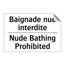 Baignade nue interdite - Nude Bathing Prohibited