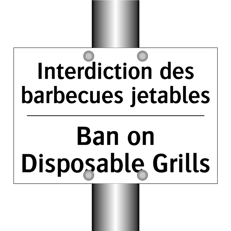 Interdiction des barbecues jetables /.../ - Ban on Disposable Grills