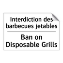 Interdiction des barbecues jetables /.../ - Ban on Disposable Grills