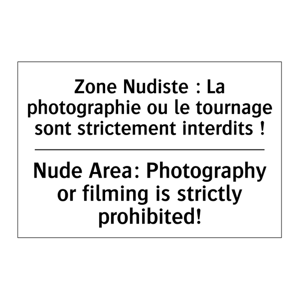 Zone Nudiste : La photographie  /.../ - Nude Area: Photography or filming  /.../