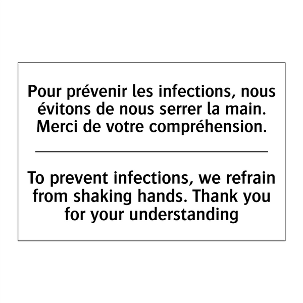 Pour prévenir les infections,  /.../ - To prevent infections, we refrain  /.../