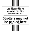 Les poussettes ne peuvent pas  /.../ - Strollers may not be parked here /.../
