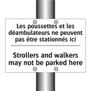 Les poussettes et les déambulateurs  /.../ - Strollers and walkers may not  /.../