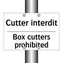 Cutter interdit - Box cutters prohibited
