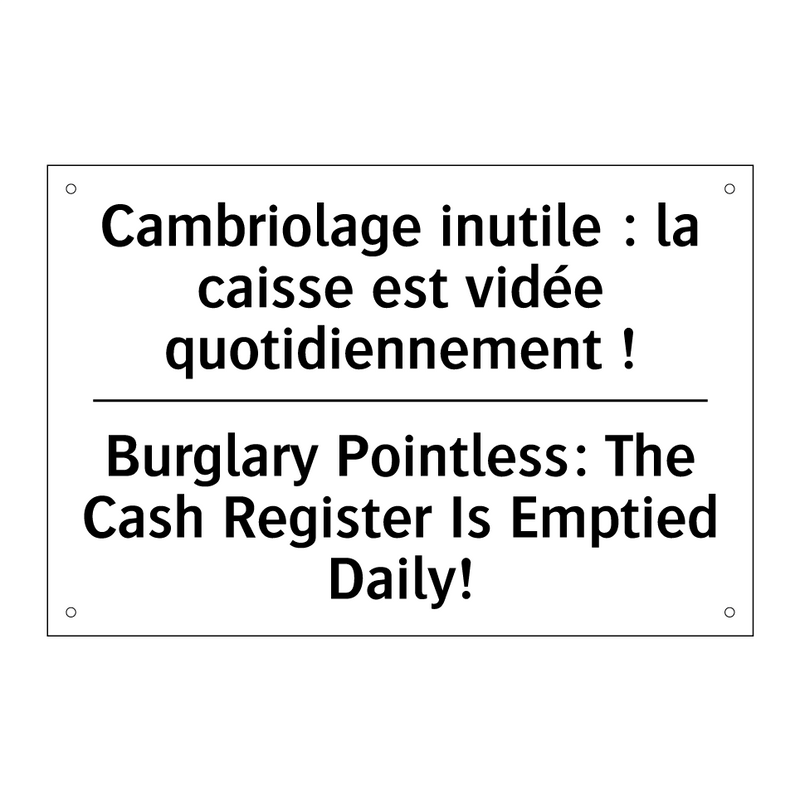 Cambriolage inutile : la caisse  /.../ - Burglary Pointless: The Cash Register  /.../