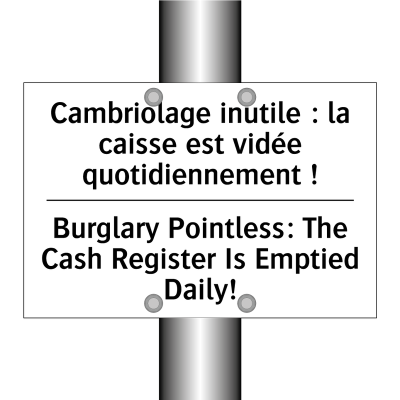 Cambriolage inutile : la caisse  /.../ - Burglary Pointless: The Cash Register  /.../