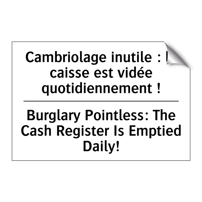 Cambriolage inutile : la caisse  /.../ - Burglary Pointless: The Cash Register  /.../