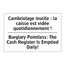 Cambriolage inutile : la caisse  /.../ - Burglary Pointless: The Cash Register  /.../