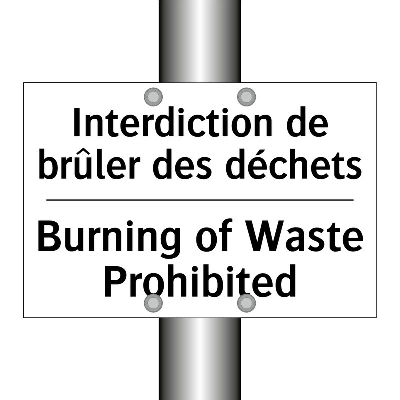 Interdiction de brûler des déchets /.../ - Burning of Waste Prohibited