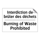 Interdiction de brûler des déchets /.../ - Burning of Waste Prohibited