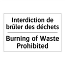 Interdiction de brûler des déchets /.../ - Burning of Waste Prohibited
