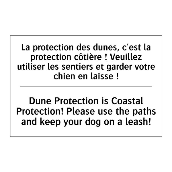 La protection des dunes, c'est  /.../ - Dune Protection is Coastal Protection!  /.../