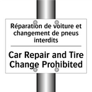 Réparation de voiture et changement  /.../ - Car Repair and Tire Change Prohibited /.../