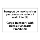Transport de marchandises par  /.../ - Cargo Transport With Trucks/Handcarts  /.../