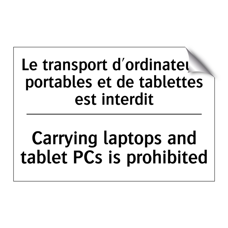 Le transport d'ordinateurs portables  /.../ - Carrying laptops and tablet PCs  /.../