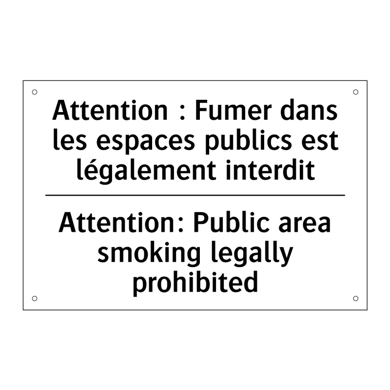 Attention : Fumer dans les espaces  /.../ - Attention: Public area smoking  /.../