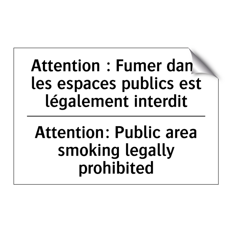Attention : Fumer dans les espaces  /.../ - Attention: Public area smoking  /.../