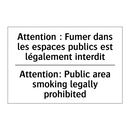 Attention : Fumer dans les espaces  /.../ - Attention: Public area smoking  /.../