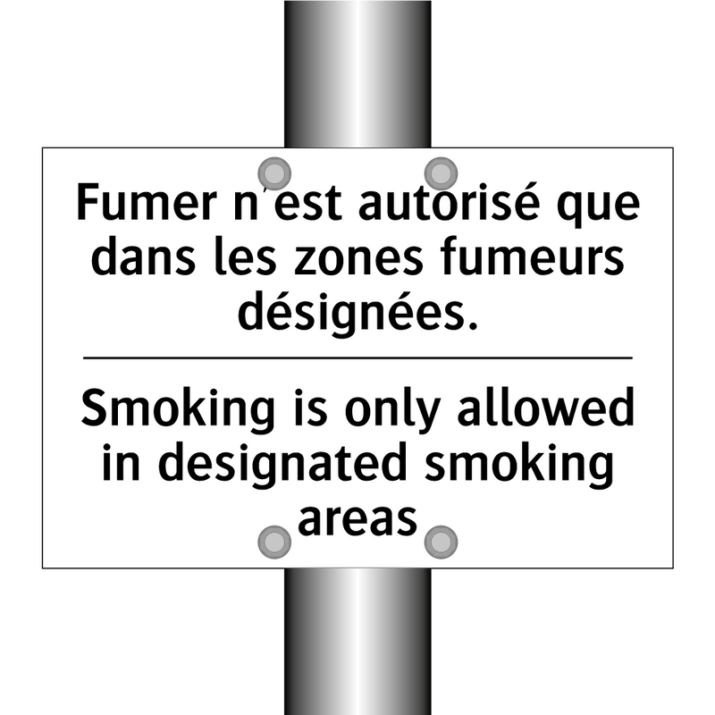 Fumer n'est autorisé que dans  /.../ - Smoking is only allowed in designated  /.../