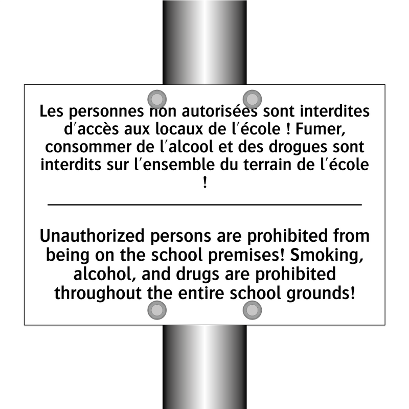 Les personnes non autorisées sont  /.../ - Unauthorized persons are prohibited  /.../